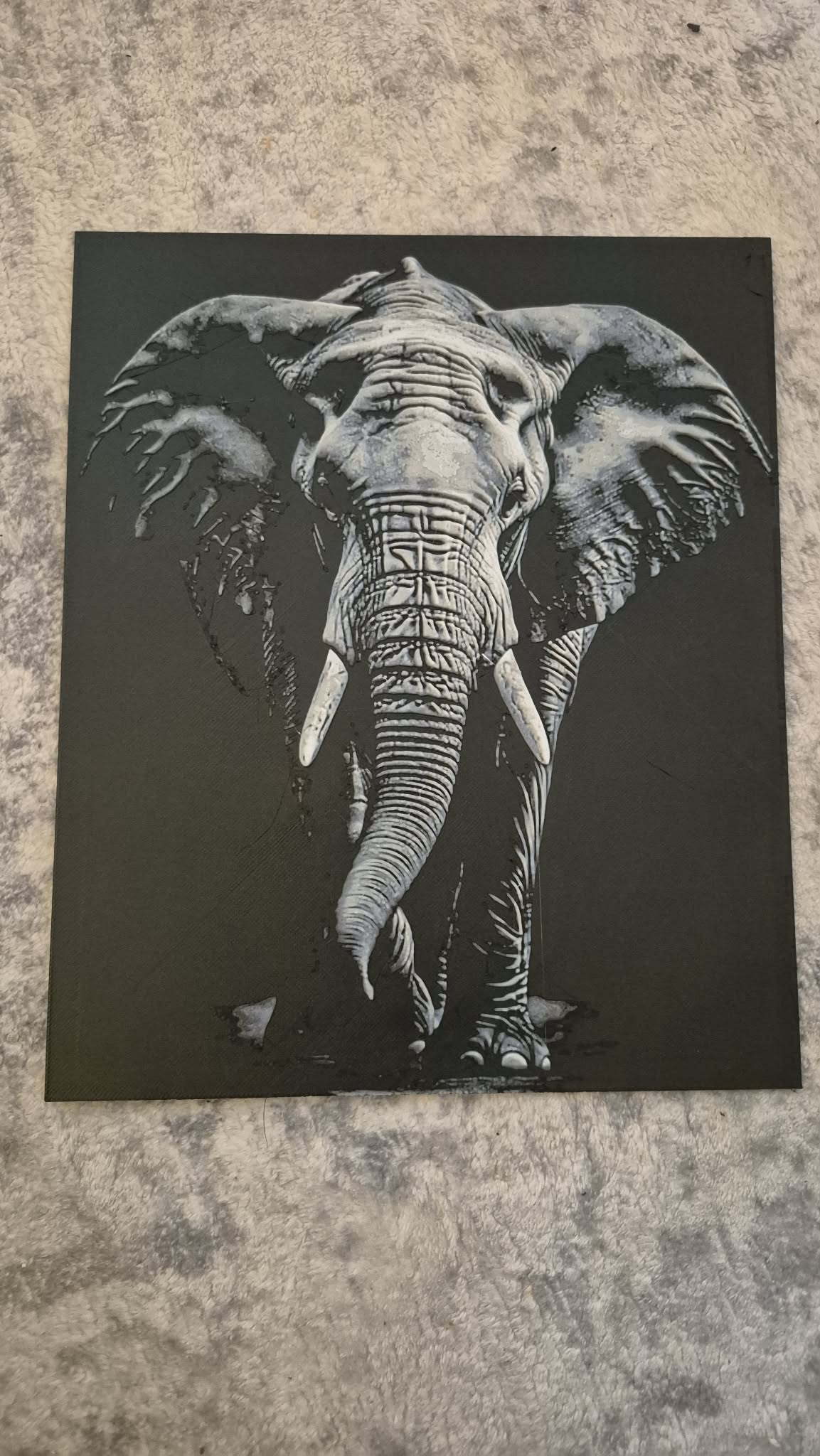 Elephant 3D printed Hueforge