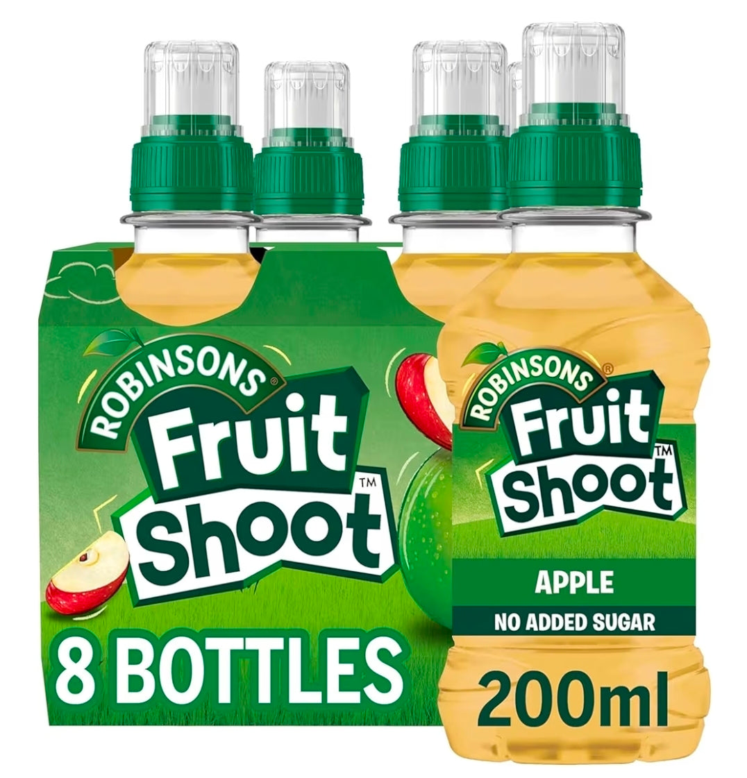 FRUIT SHOOT Apple Juice, 200 ml (Pack of 8)