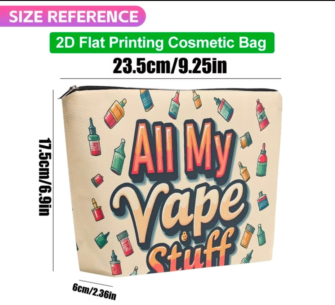 All my vape stuff cosmetics bag