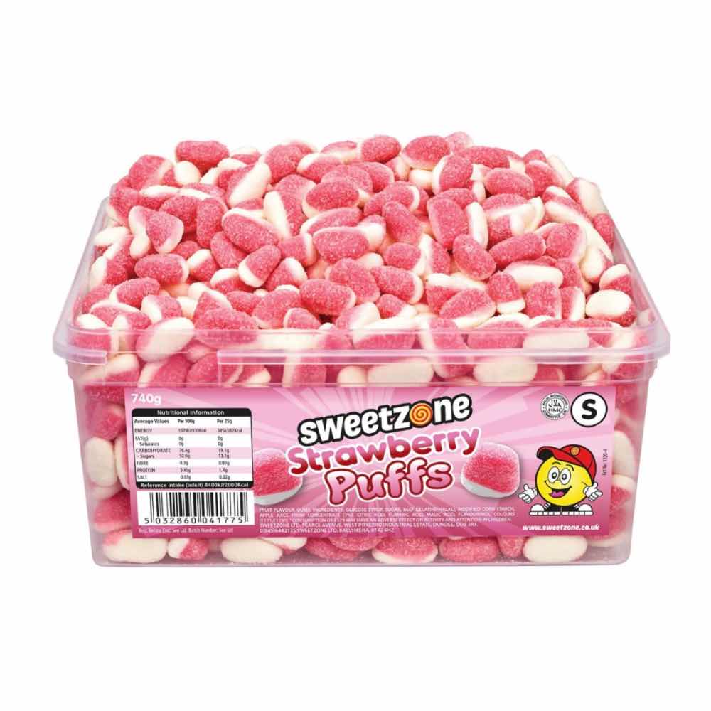 Strawberry Puffs Tub 740g