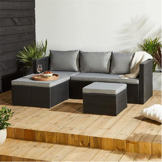 Bali Rattan Corner Sofa Set