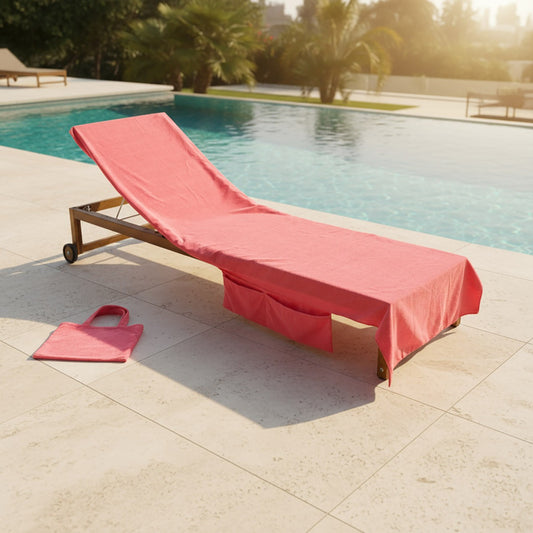 Beach Towel in a Bag - Coral