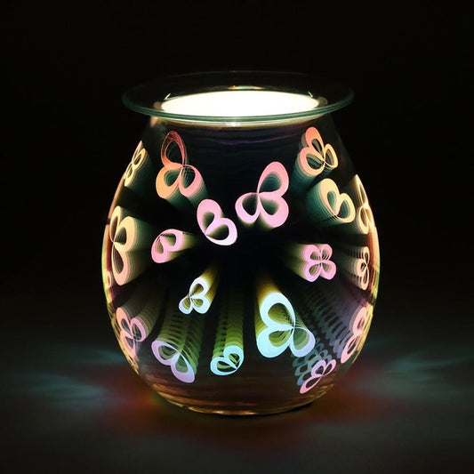 3D Flower Petal Light Up Electric Oil Burner (UK 3-Pin Plug)