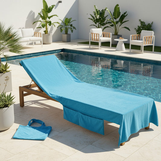 Beach Towel In A Bag - Sea Blue