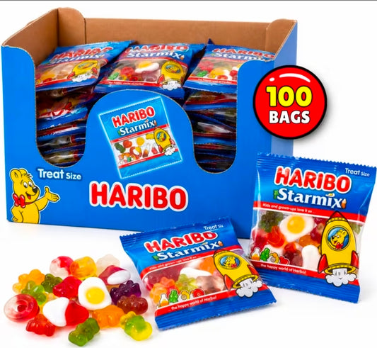 Haribo Starmix Treat Bags 16g (100 packs)
