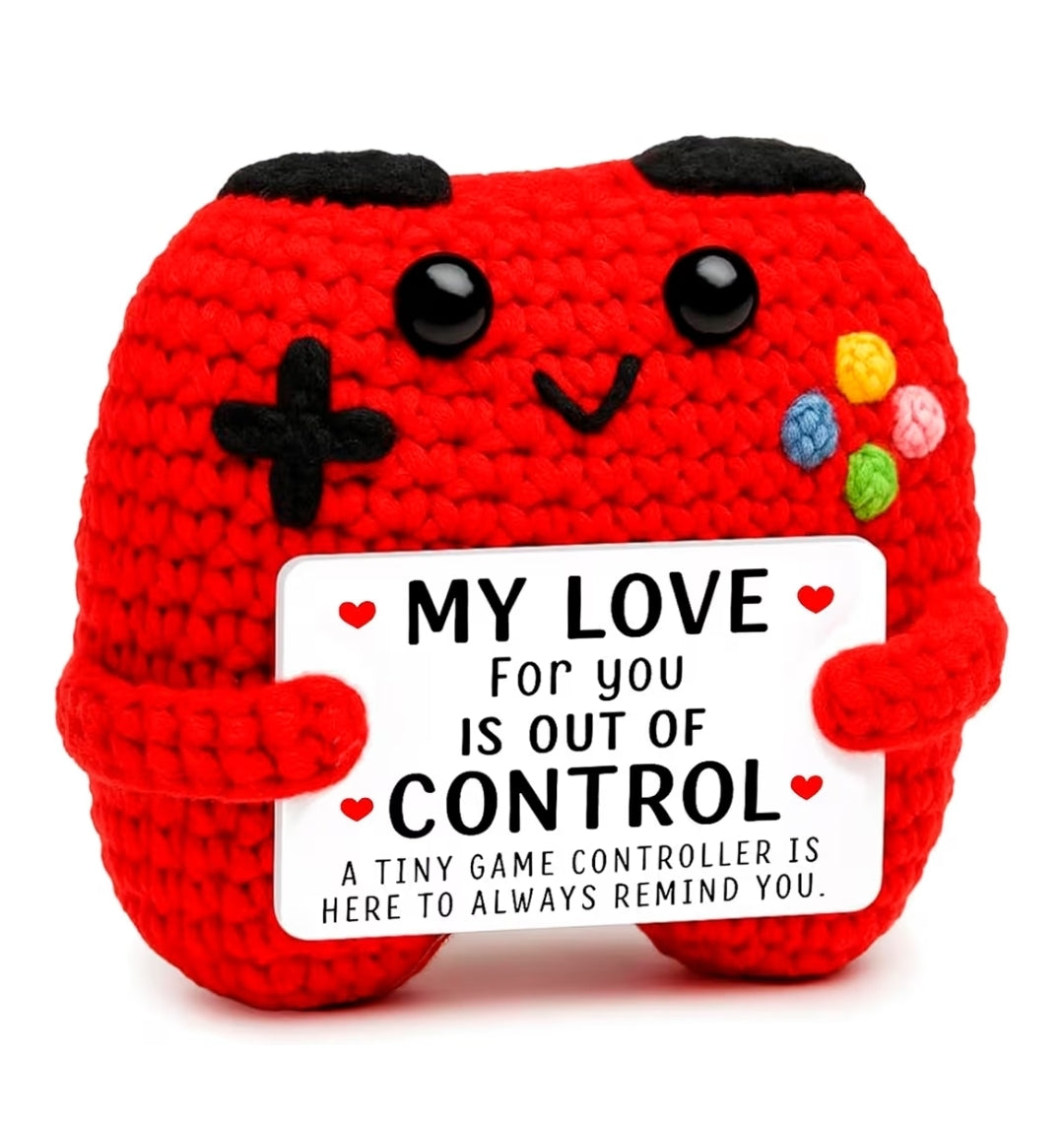 Crochet Game Controller Plush – “My Love for You Is Out of Control”