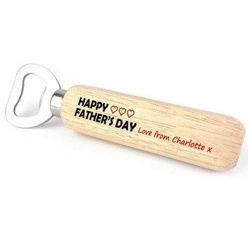 Personalised Happy Fathers Day Bottle Opener