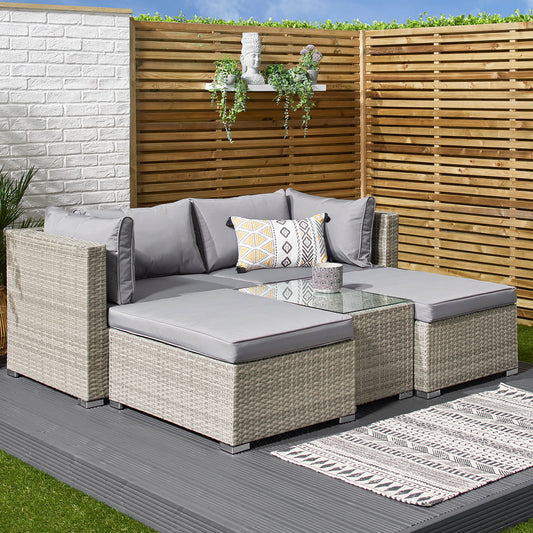 Avalon 5 Piece Rattan Sofa Set - Natural