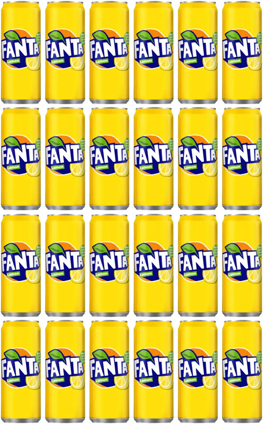 Fanta Lemon Slimline Cans 24x330ml