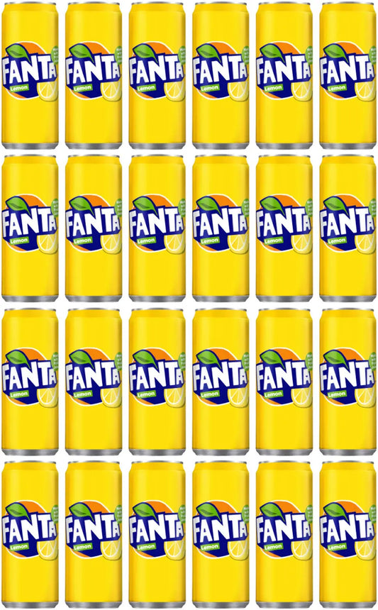Fanta Lemon Slimline Cans 24x330ml