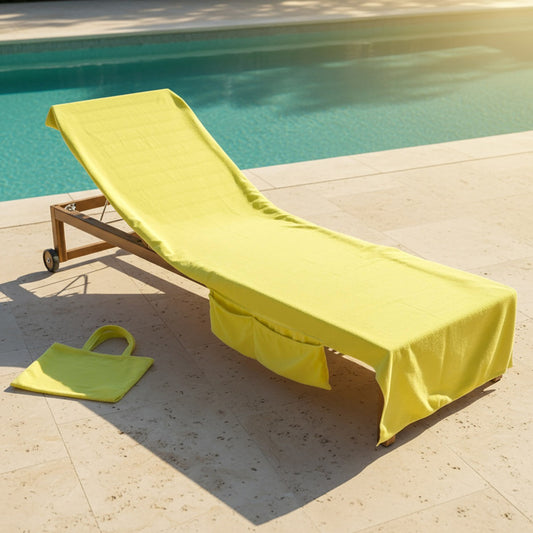 Beach Towel in a Bag - Neon Yellow