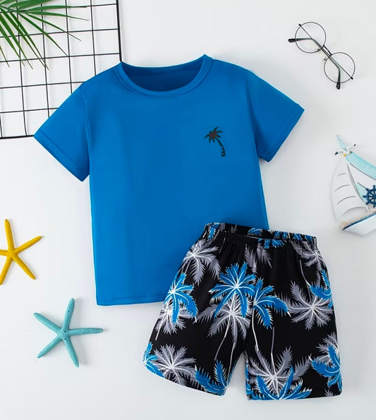 Boys Palm Tree 2pc summer set