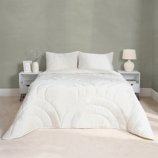 Coverless Arches Quilted 7.5 Tog Duvet Set - Cream