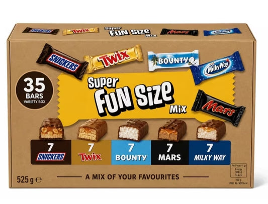 Super fun size mix chocolate bar mix (35pcs)