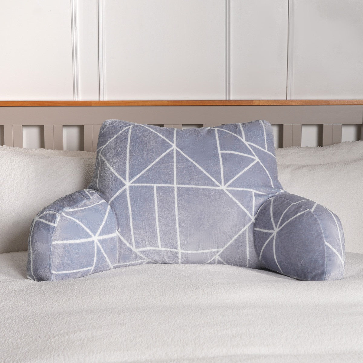 Geometric Cuddle Cushion - Grey