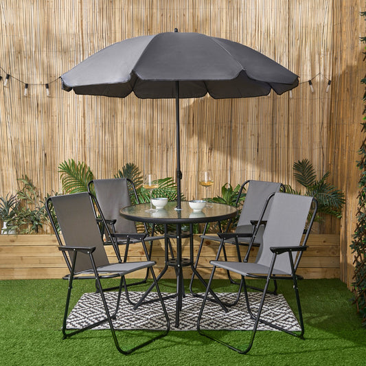 6-Piece Patio Set - Charcoal
