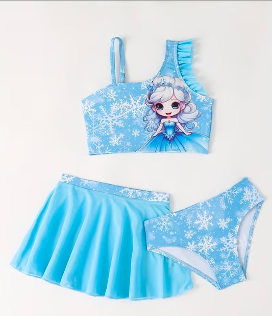 Girls princess 3pc swim set