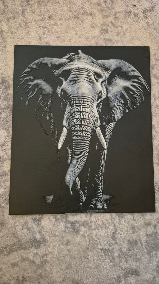 Elephant 3D printed Hueforge