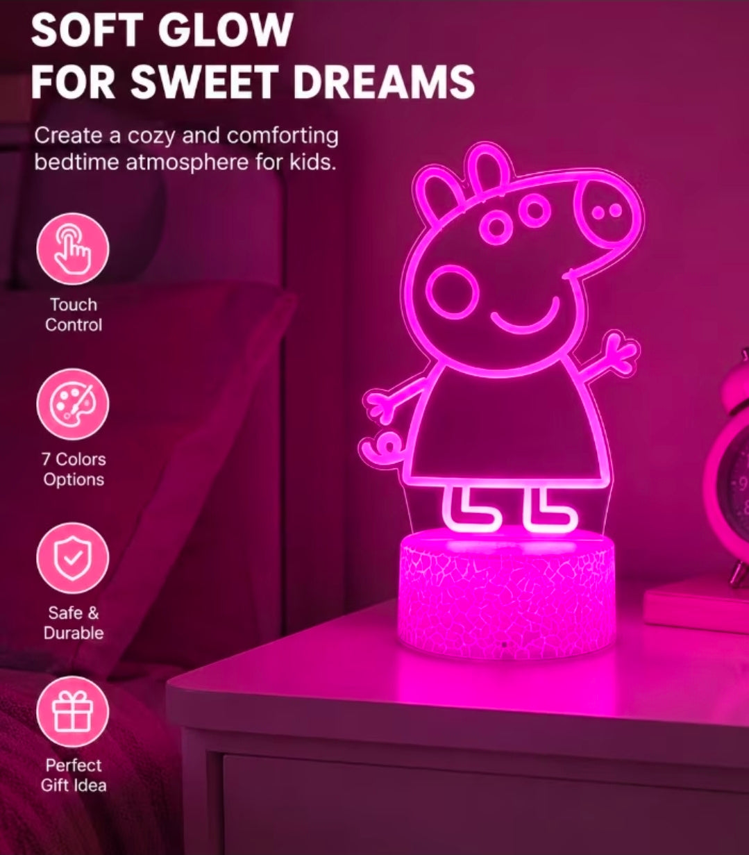 Peppa pig statue Lamp