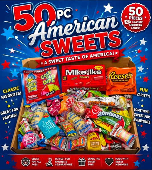 50-Piece Mixed USA Miniature Sweet Postal Box