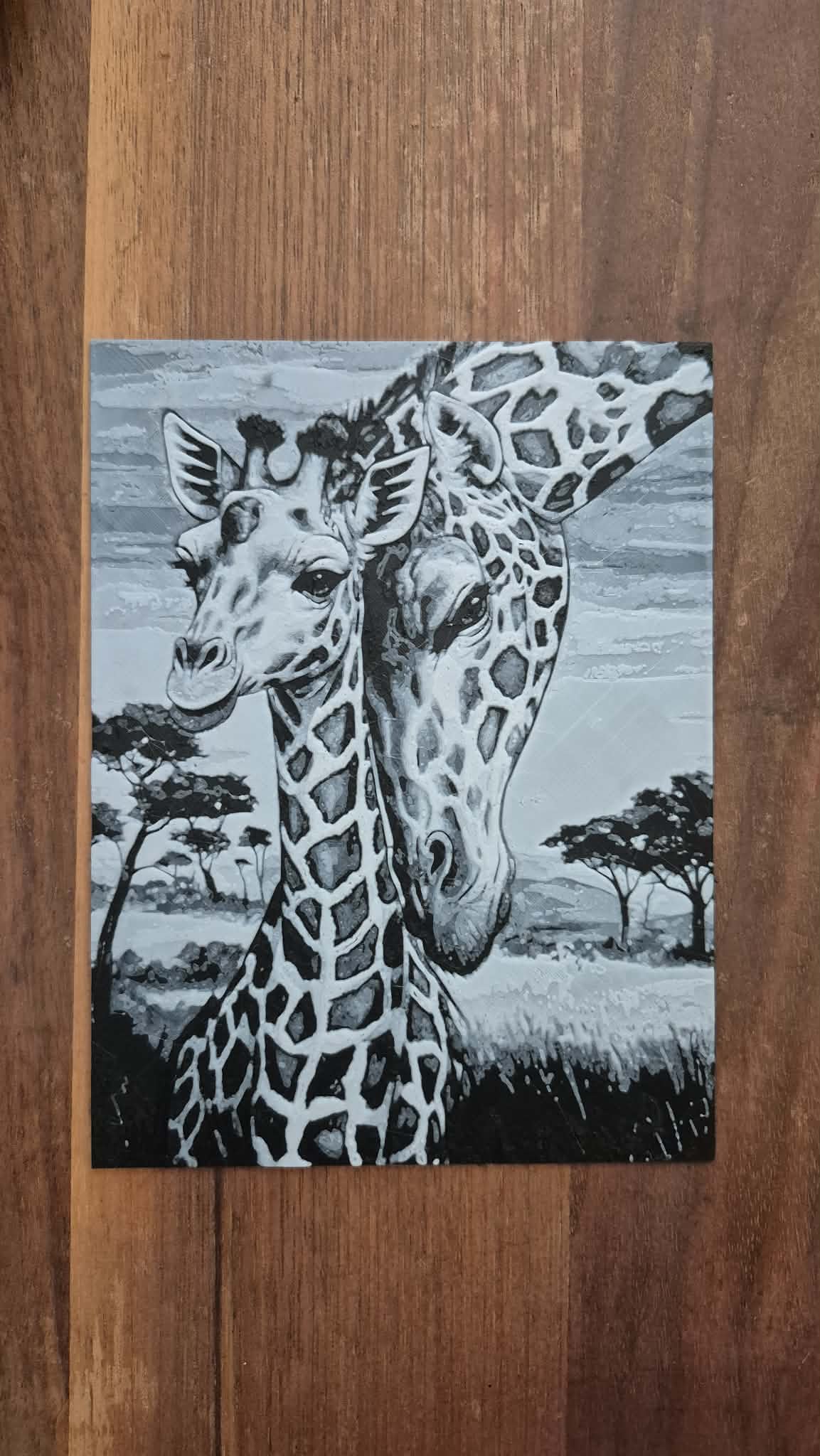 Giraffe 3D Printed Hueforge