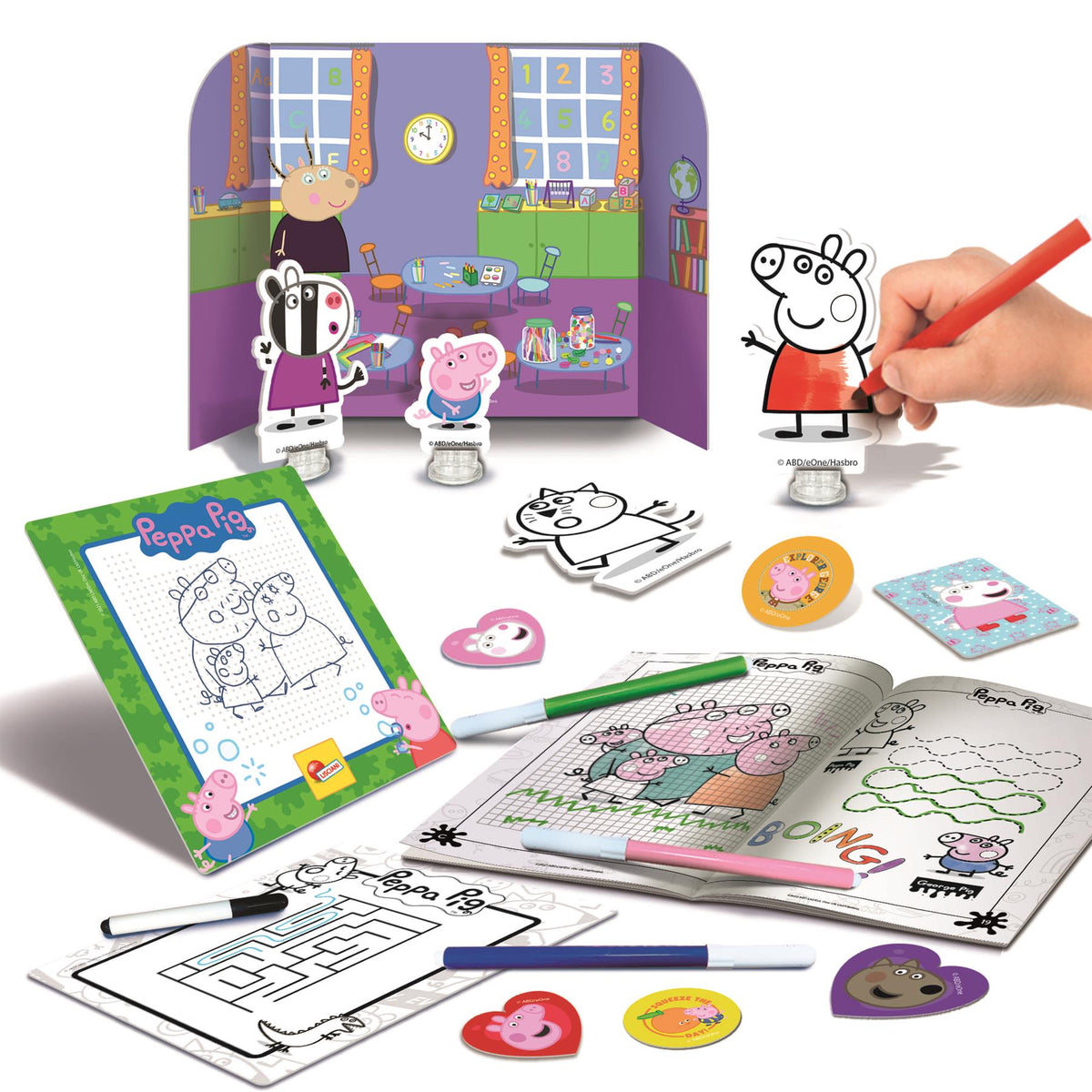 Peppa Pig Zainetto Colouring & Drawing School Backpack