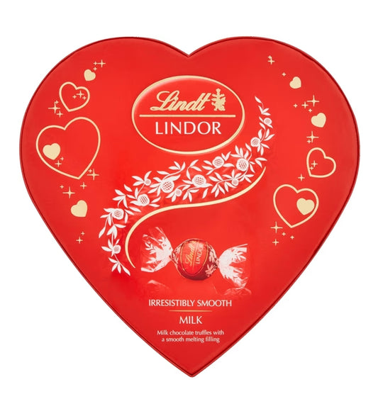 Lindt Lindor Amour Heart Chocolate Box, Chocolate Gift for Him and Her, 160 g