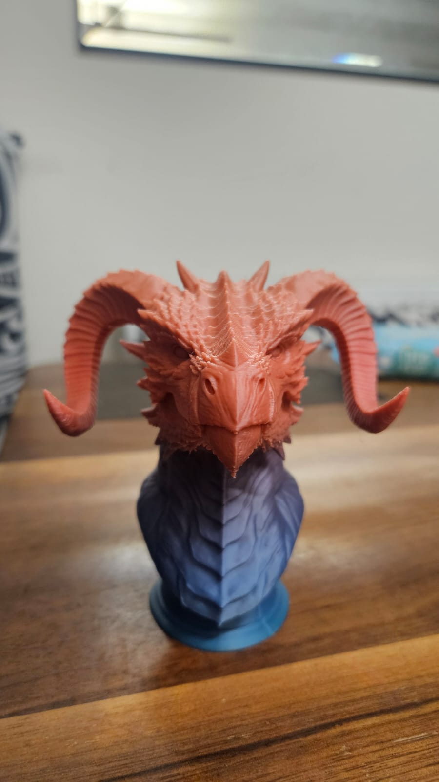 3d printed dragon head sculpture