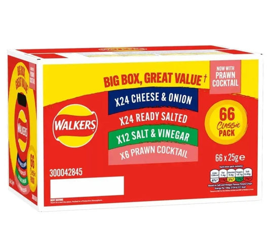 Walkers Crisps Variety Pack of 66 x 25g