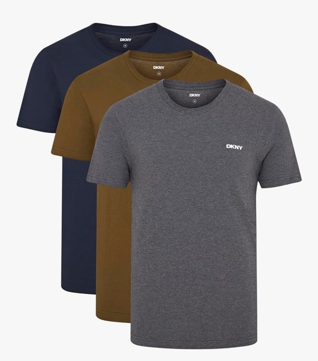 Mens DKNY GIANTS 3pc Tshirt Olive/Charcoal/Navy
