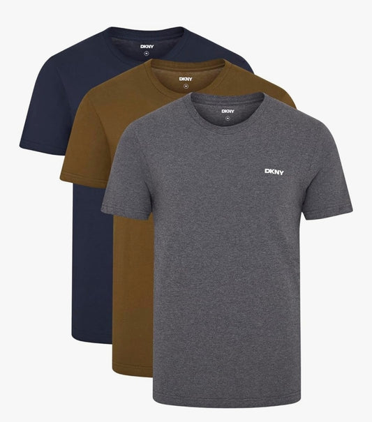 Mens DKNY GIANTS 3pc Tshirt Olive/Charcoal/Navy