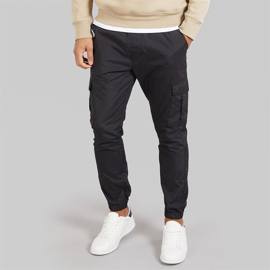 French Connection Mens Combat Tech Cargos Pants Black