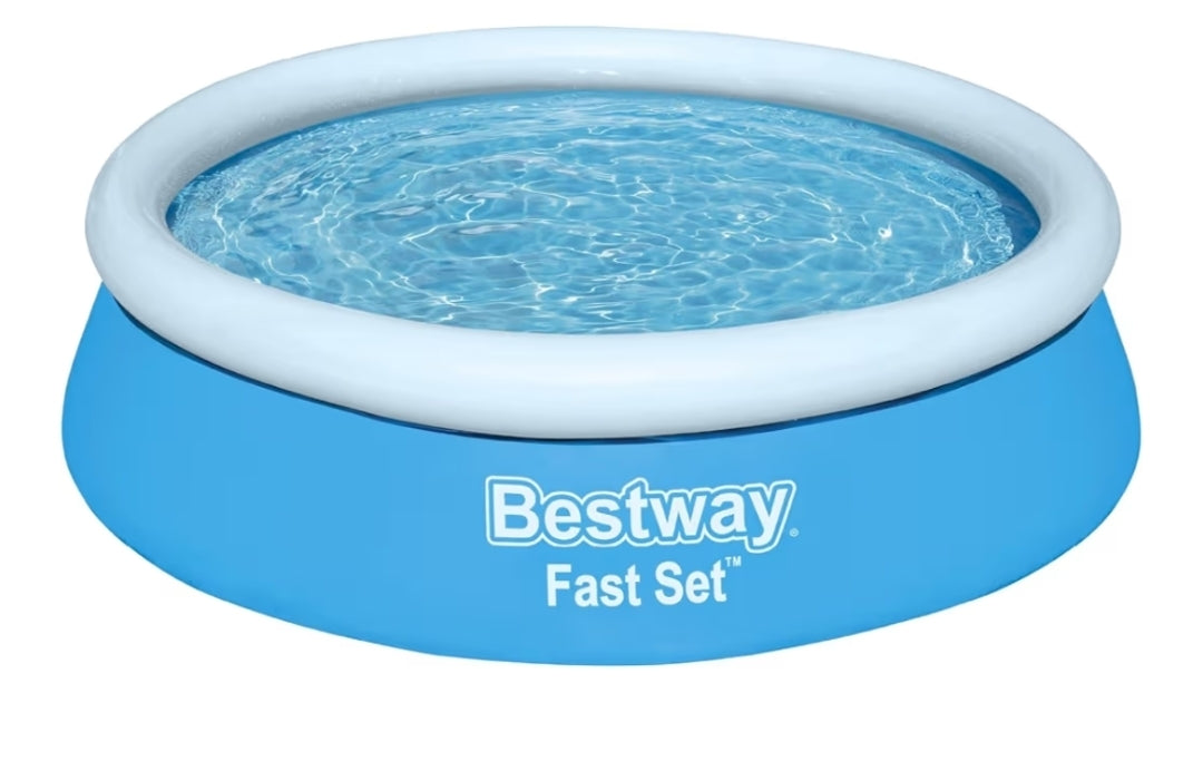 Bestway 6ft x 20in Blue Round Fast Set Inflatable Above Ground Pool