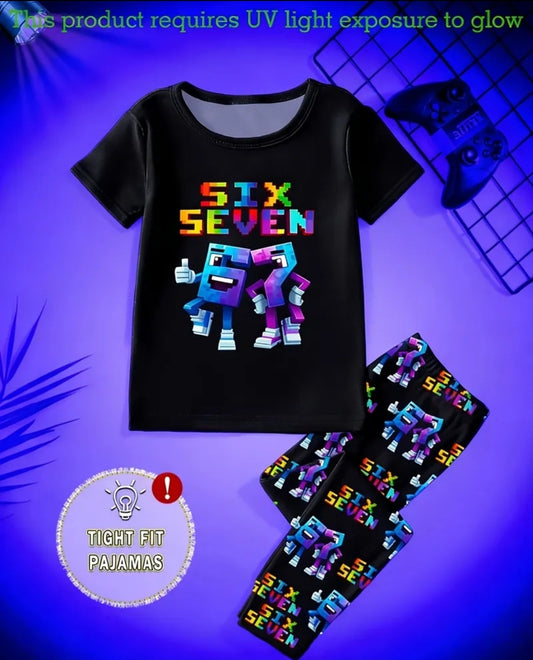 Glow in the dark 67 design Pyjama Set
