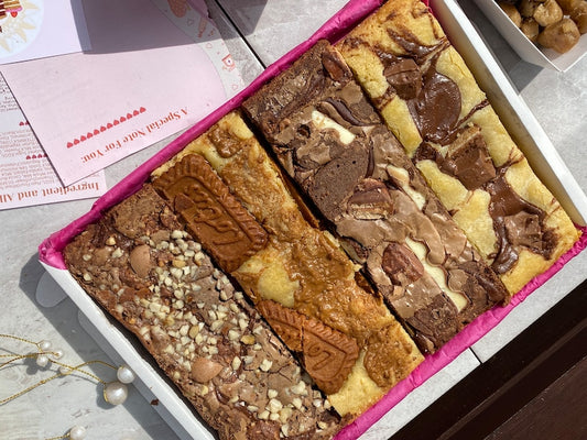 Letterbox Brownies and Blondies Personalised custom Baked Fresh Gift Box