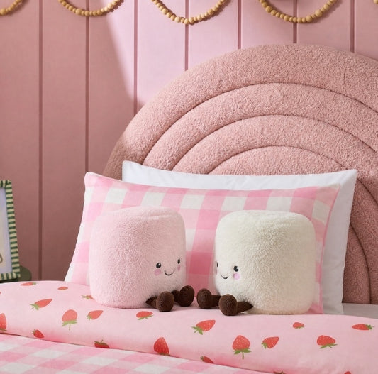 Cotton & Candy Marshmallow Cushion - Pink/White