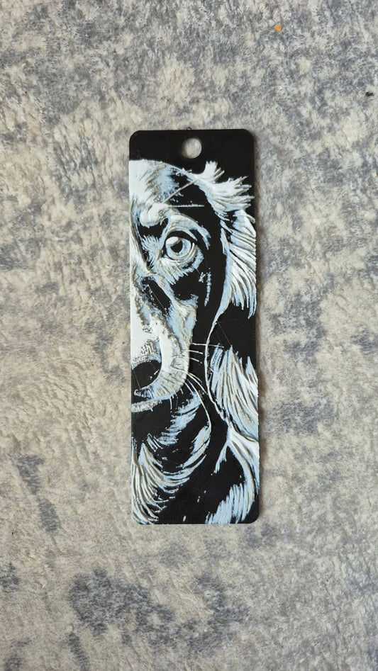 Dog Design 3D printed hueforge bookmark