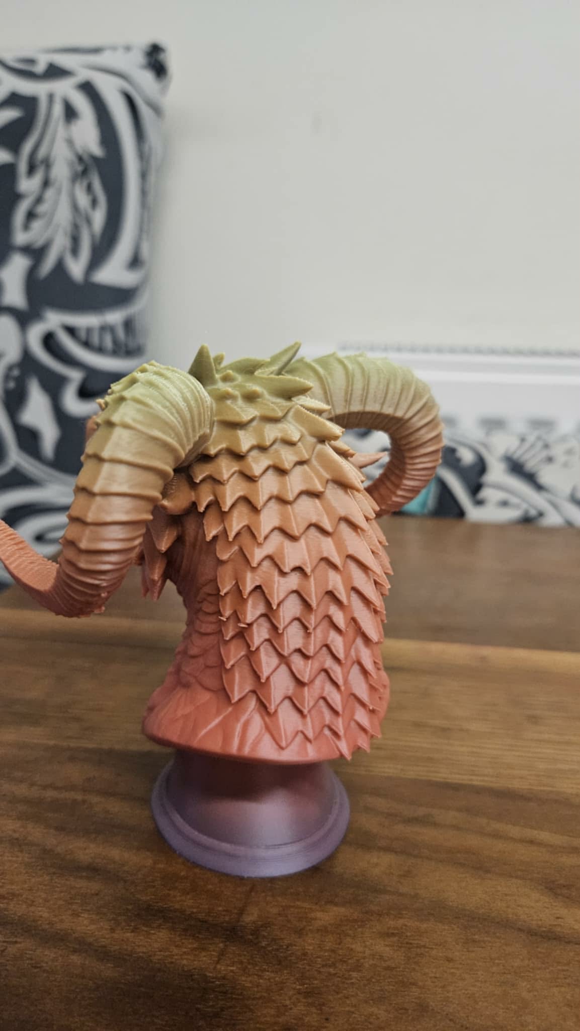 3d printed dragon head sculpture