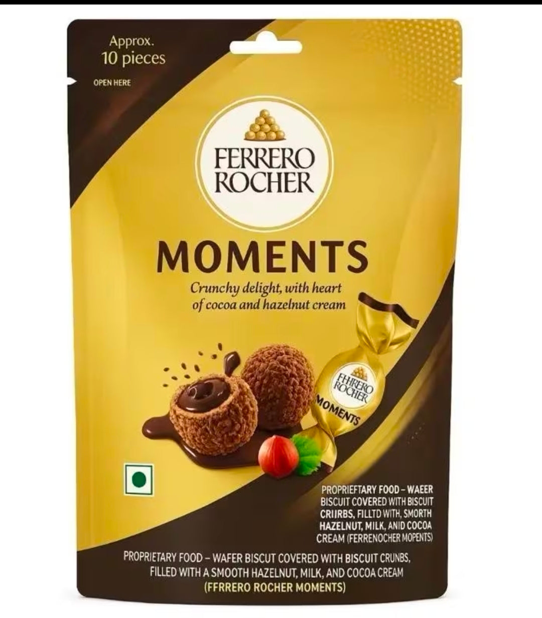 Ferrero Rocher Moments Chocolate Spheres 10-Pack (58g)
