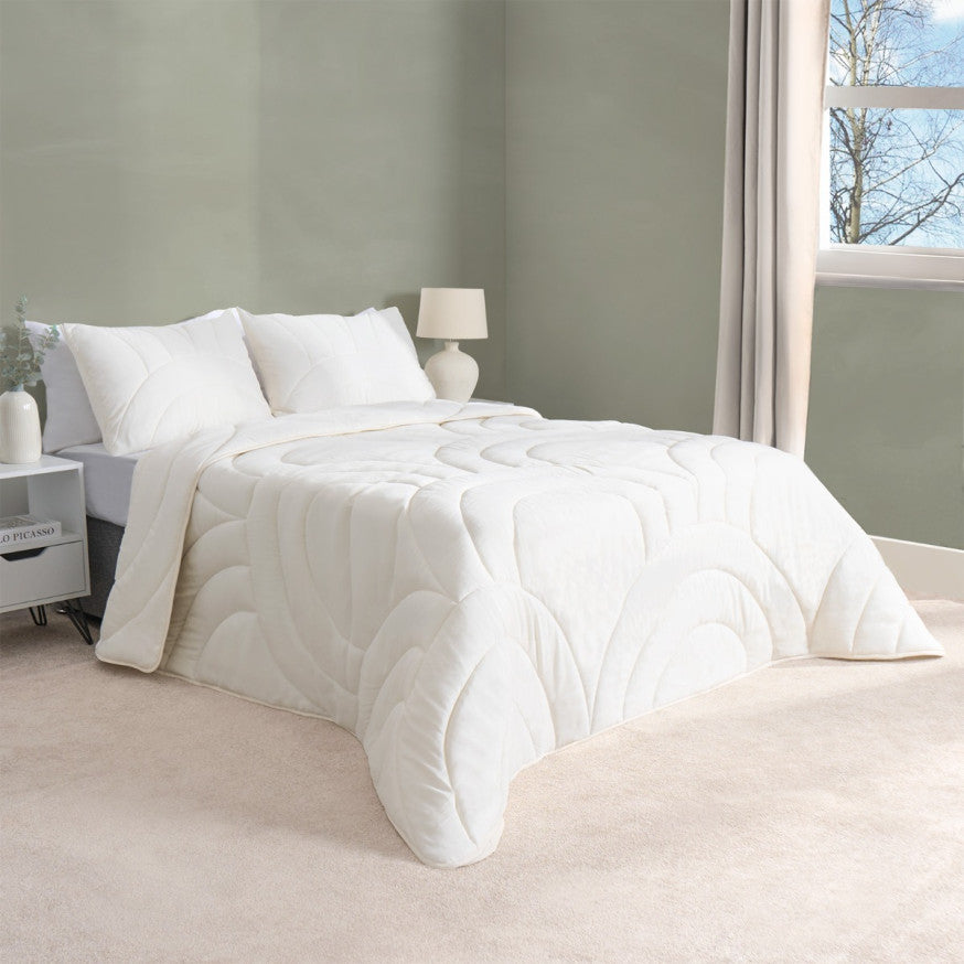Coverless Arches Quilted 7.5 Tog Duvet Set - Cream