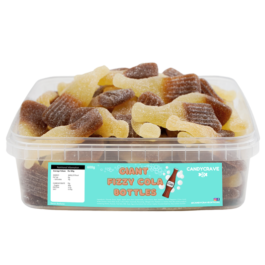 Giant Fizzy Cola Bottles Tub 600g