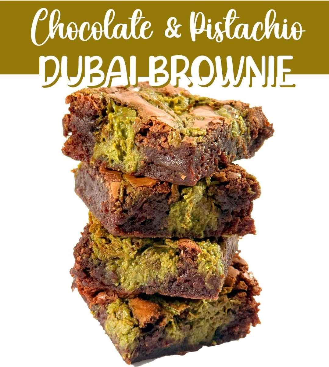 Luxury dubai chocolate brownies