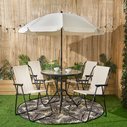 6-Piece Patio Set - Cream