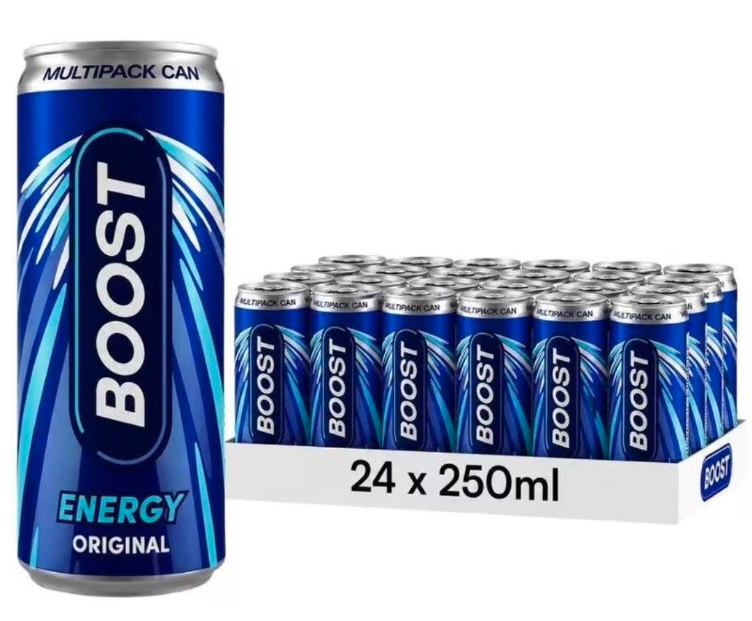 Boost Energy Drink Original Flavour Multipack Cans - Pack of 24 x 250ml