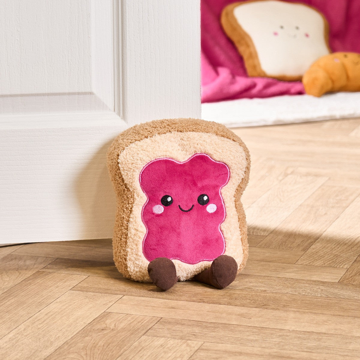 Rosie The Jam Toast Doorstop - Hot Pink/Natural