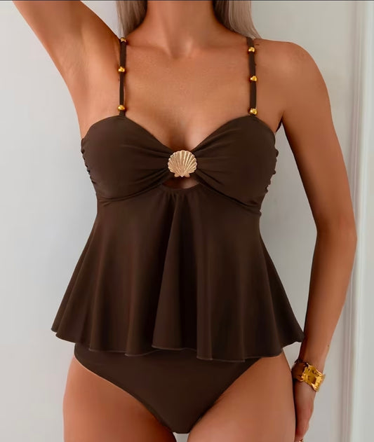 Ladies shell design bikini swimsuit