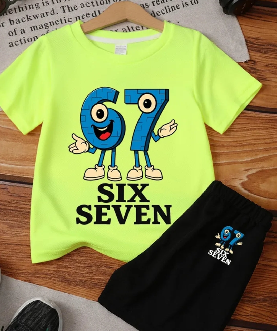 Boys 67 design Top & short set
