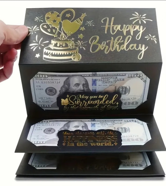 1pc Surprise Birthday Cash Envelope with 6 Slots
