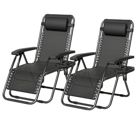 Set of 2 Zero Gravity Chairs