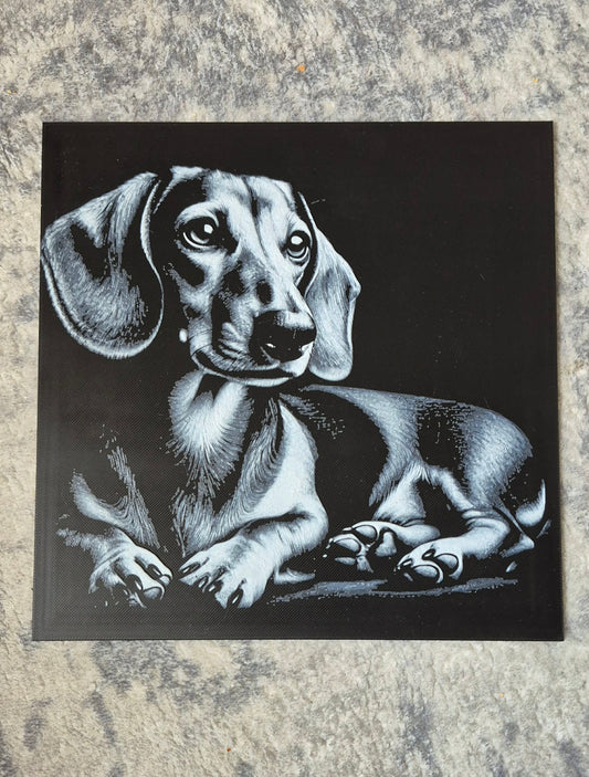 Dog Design 3D printed hueforge